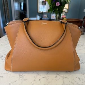 Cartier Tan Leather Medium C De Cartier bag